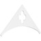 Ekena Millwork Pitch Turner Architectural Grade PVC Gable Pediment, 60"W x 30"H x 1"P (12/12) GPP060X030X100TUR - alternate 1